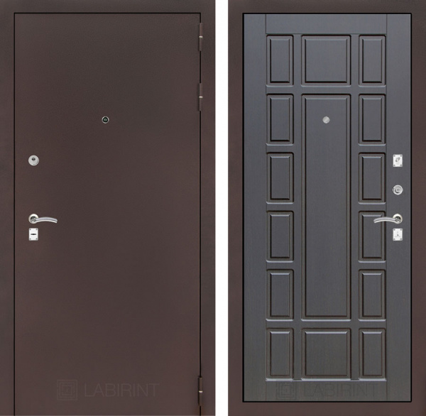 Дверь Лабиринт CLASSIC Антик медный 12 — Венге