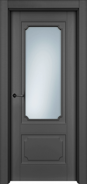 Дверь Офрам РИАН-2 со стеклом, эмаль черная