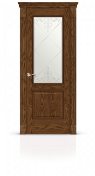 Дверь СИТИДОРС мод. Бристоль со стеклом Шпон Дуб мореный