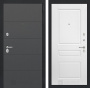 Дверь Лабиринт ART графит 03 — Белый софт