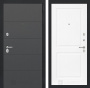 Дверь Лабиринт ART графит 11 — Белый софт