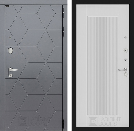 Дверь Лабиринт COSMO 30 — АМСТРОД Белый софт рельеф