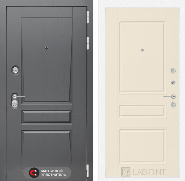 Дверь Лабиринт ПЛАТИНУМ 03 — Крем софт