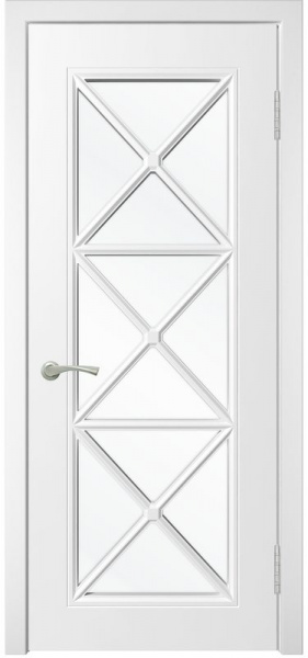 Дверь SKY-8 Со стеклом, эмаль белая