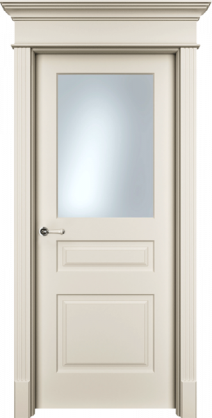 Дверь Офрам НАФТА-3 со стеклом, эмаль кремовая RAL 9001