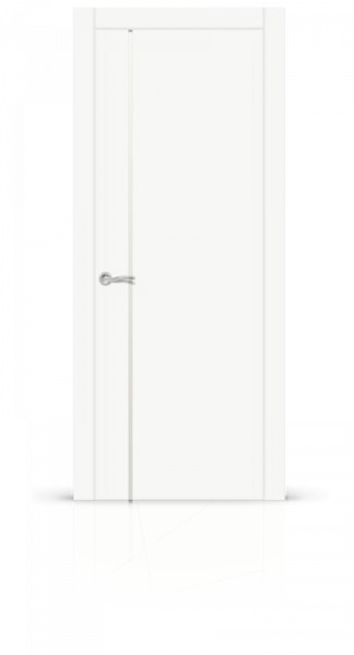 Дверь СИТИДОРС мод. Лучия-1 со стеклом Шпон Ясеня + Эмаль RAL 9003