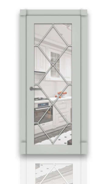 Дверь СИТИДОРС мод. Версаль-3 Со стеклом Эмаль RAL 7035