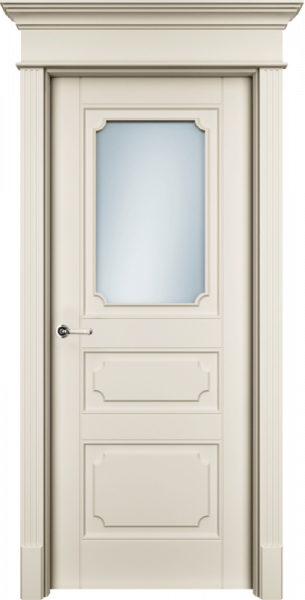 Дверь Офрам РИАН-3 со стеклом, эмаль кремовая RAL 9001