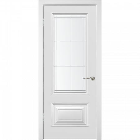 Дверь SIMPLE-2 Со стеклом, эмаль белая