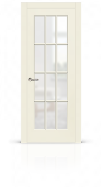 Дверь СИТИДОРС мод. Олимп-2 со стеклом Эмаль RAL 9001