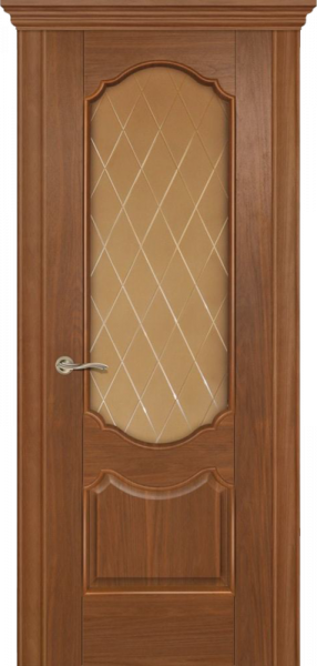 Дверь СИТИДОРС мод. Гиацинт со стеклом Шпон Американский орех