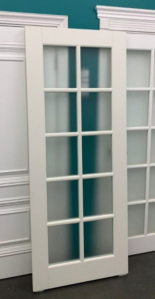 Дверь SKY-1 Со стеклом, эмаль ваниль