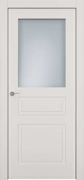 Дверь Офрам КЛАССИКА-3 со стеклом, эмаль кремовая RAL 9010