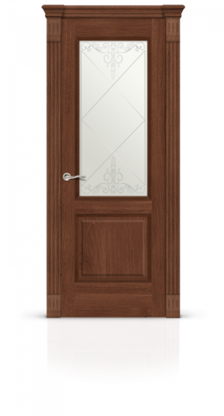 Дверь СИТИДОРС мод. Бристоль со стеклом Шпон Дуб миндаль