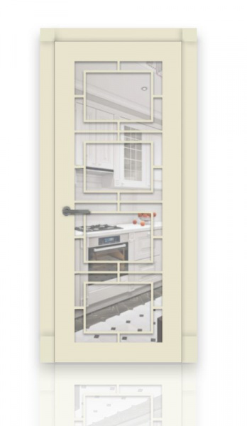 Дверь СИТИДОРС мод. Версаль-2 Со стеклом Эмаль RAL 1013