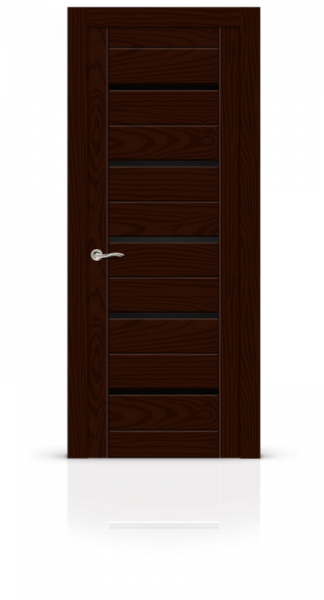 Дверь СИТИДОРС мод. Турин-5 со стеклом Шпон Ясень шоколад