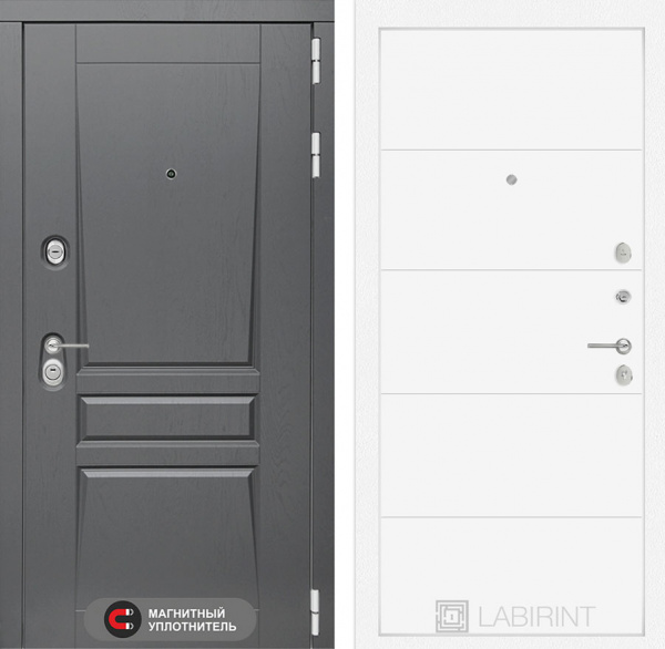 Дверь Лабиринт ПЛАТИНУМ 13 — Белый софт