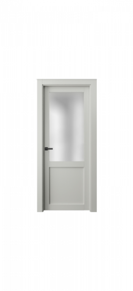 Дверь Офрам ПАРНАС-2 со стеклом, эмаль белая
