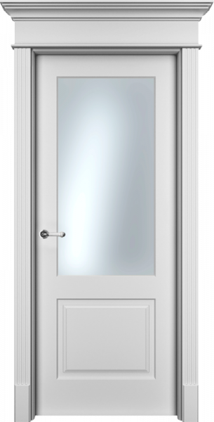 Дверь Офрам НАФТА-2 со стеклом, эмаль белая