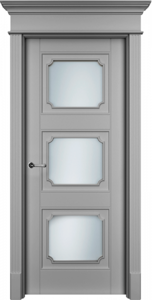 Дверь Офрам РИАН-33 со стеклом, эмаль серая