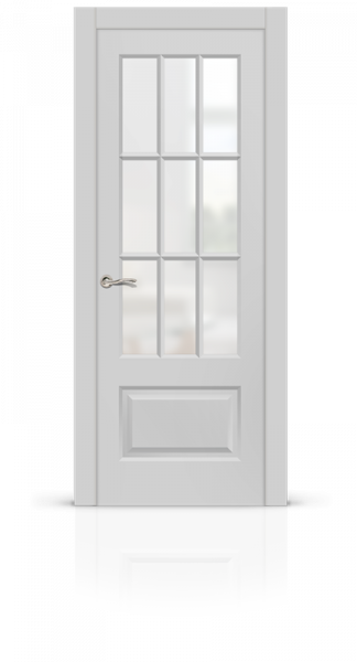 Дверь СИТИДОРС мод. Олимп со стеклом Эмаль RAL 7047