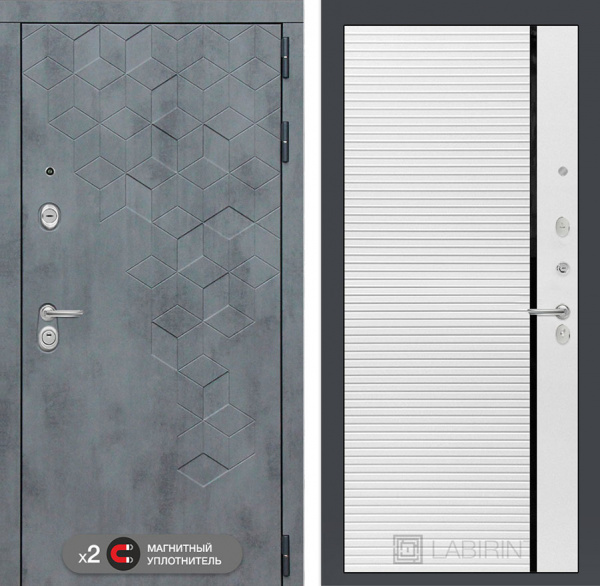 Дверь Лабиринт BETON 22 — Белый софт