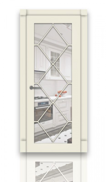 Дверь СИТИДОРС мод. Версаль-3 Со стеклом Эмаль RAL 9001