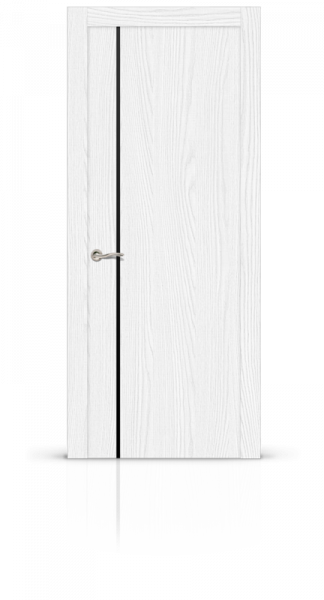 Дверь СИТИДОРС мод. Лучия-1 со стеклом Экошпон ясень серебро