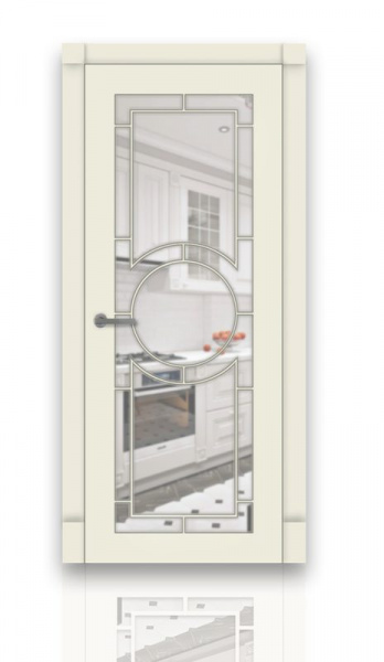 Дверь СИТИДОРС мод. Версаль-1 Со стеклом Эмаль RAL 9001