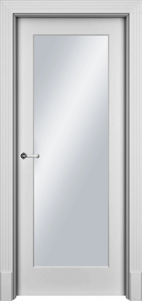 Дверь Офрам НАФТА со стеклом, эмаль белая