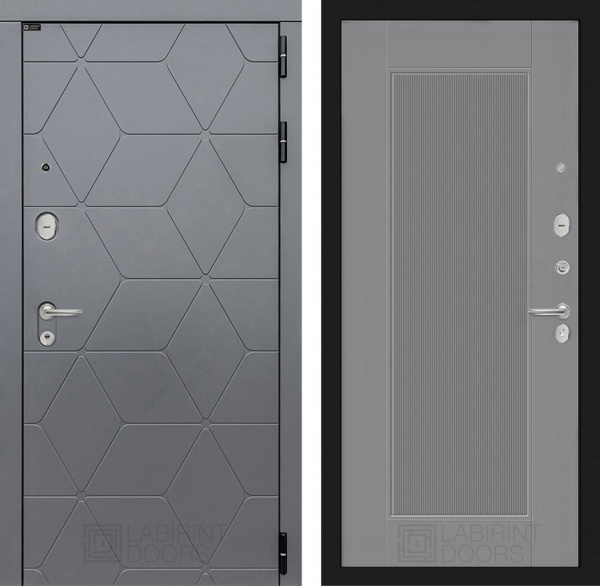 Дверь Лабиринт COSMO 30 — АМСТРОД Серый софт рельеф