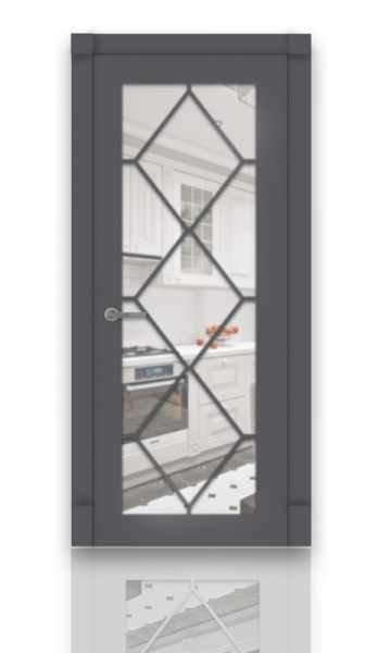 Дверь СИТИДОРС мод. Версаль-3 Со стеклом Эмаль RAL 7024
