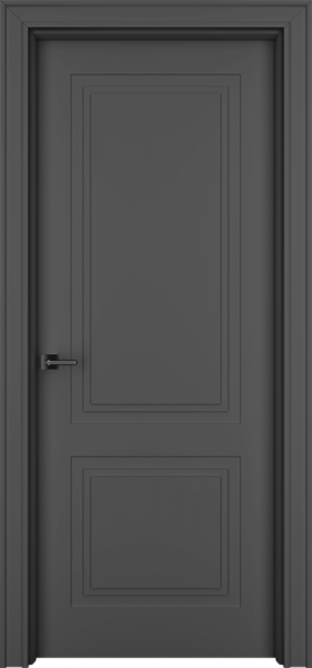 Дверь Офрам ПАСПАРТУ-2 глухая, эмаль черная