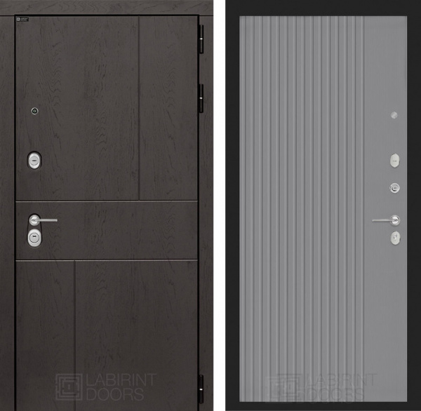 Дверь Лабиринт URBAN 29 — ХОМС Серый софт рельеф