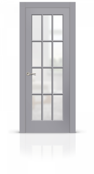 Дверь СИТИДОРС мод. Олимп-2 со стеклом Эмаль RAL 7040