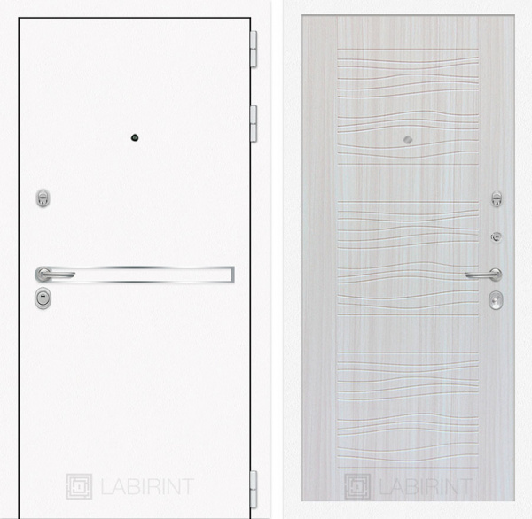 Дверь Лабиринт LINE WHITE 06 — Сандал белый