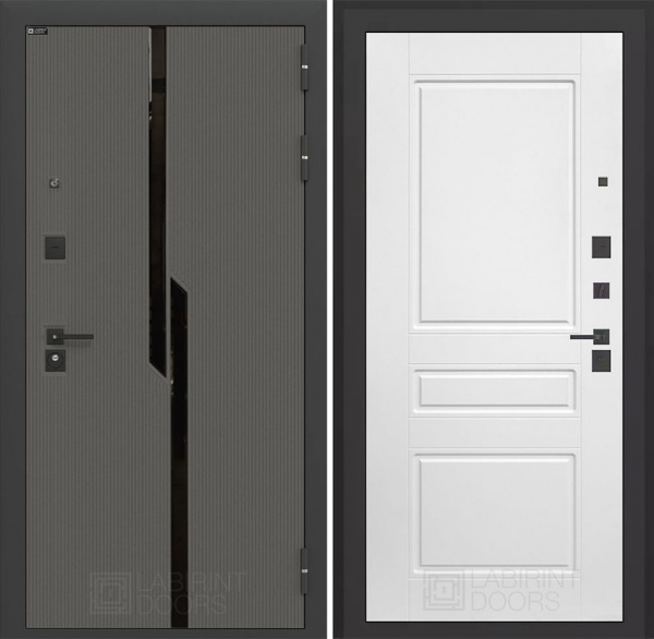 Дверь Лабиринт CARBON (Ю) 03 — Белый софт