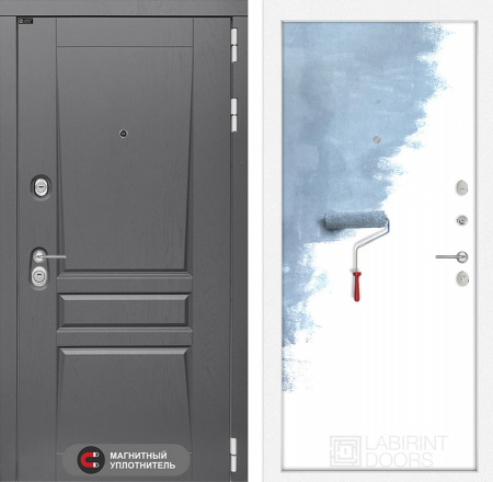 Дверь Лабиринт ПЛАТИНУМ 28 — Грунт под покраску