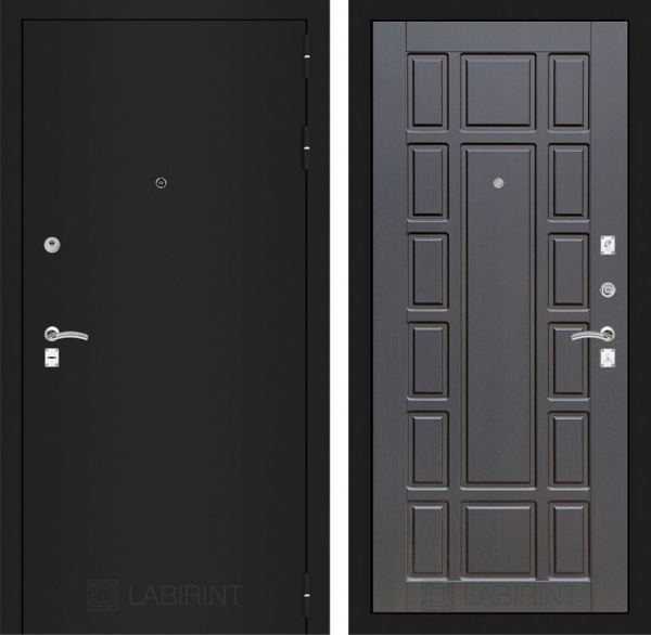 Дверь Лабиринт CLASSIC Шагрень черная 12 — Венге
