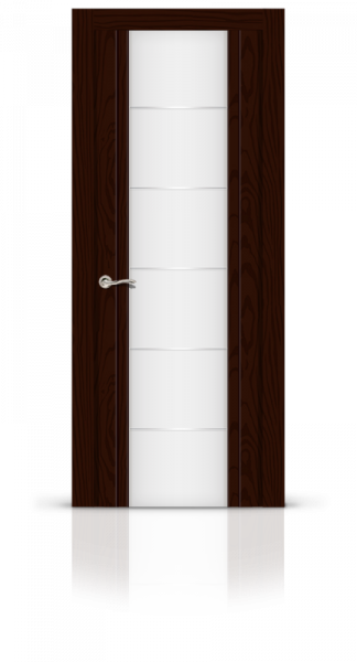 Дверь СИТИДОРС мод. Виконт со стеклом Шпон Ясень шоколад