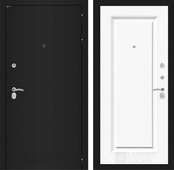 Дверь Лабиринт CLASSIC Шагрень черная 27 — Эмаль RAL 9003