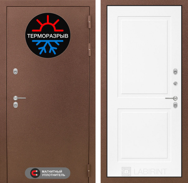 Дверь Лабиринт ТЕРМО МАГНИТ 11 — Белый софт