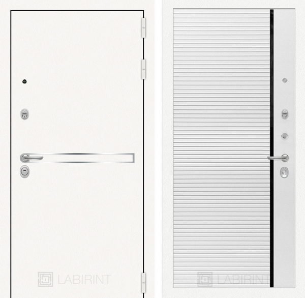 Дверь Лабиринт LINE WHITE 22 — Белый софт