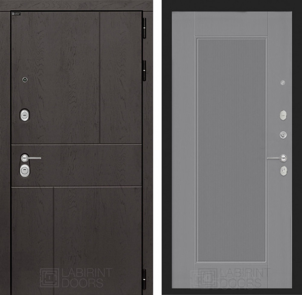Дверь Лабиринт URBAN 30 — АМСТРОД Серый софт рельеф