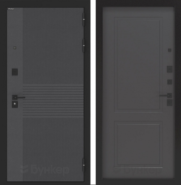 Дверь БУНКЕР BN-05 Лофт графит/ФЛ-609 Графит софт