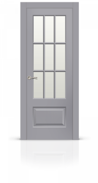 Дверь СИТИДОРС мод. Олимп со стеклом Эмаль RAL 7040
